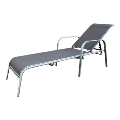 Reposera de Piscina en Metal y Textilina Reposera de Piscina en Metal y Textilina