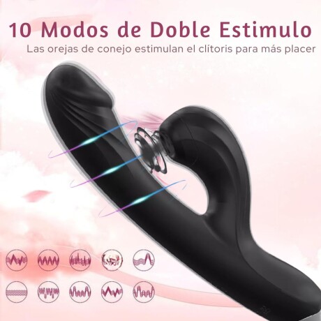 Vibrador Con Succión De Clítoris Recargable USB Negro
