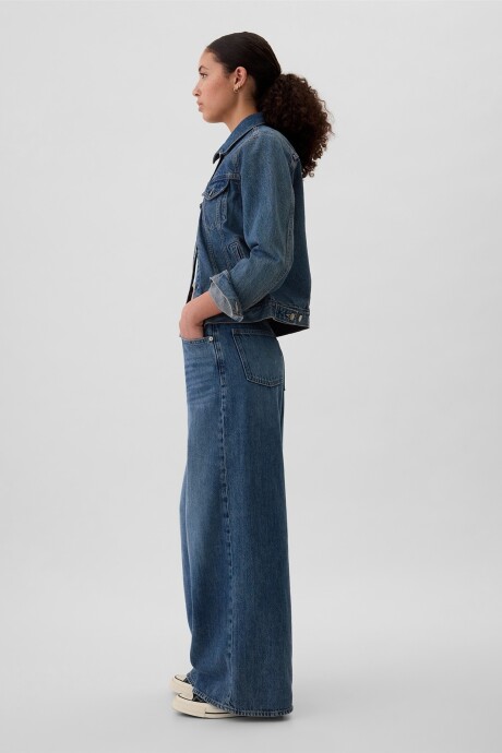 Jean Baggy Mujer Dark Wash