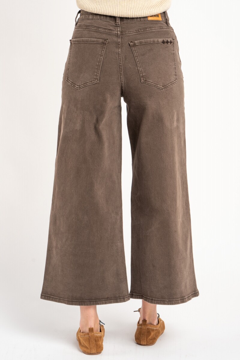 Jean Wide Leg Marron