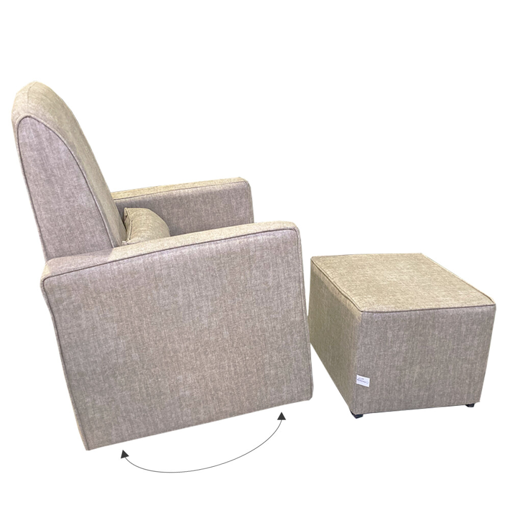 Sillón mecedor con apoyapiés Anny Beige
