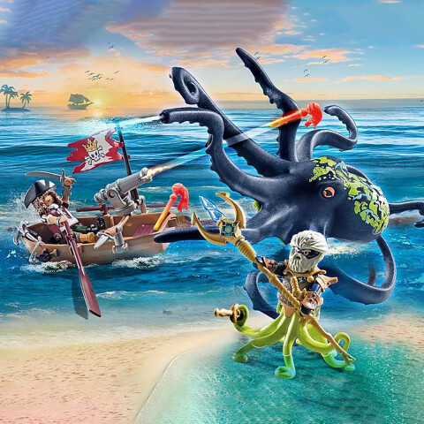 Batalla Marina Pirata contra Kraken Playmobil 44 Piezas U