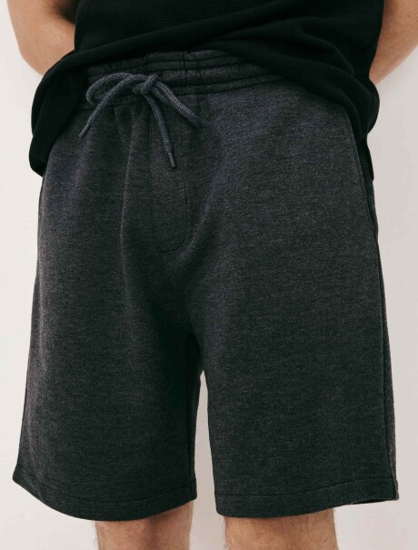 BERMUDAS RECTAS DE FELPA GRIS