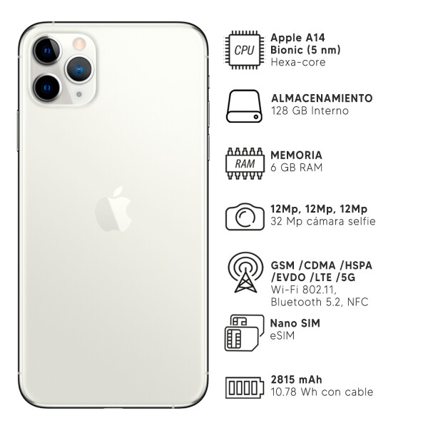 Iphone 12 Pro De 6/128 Gb 5g PLATEADO