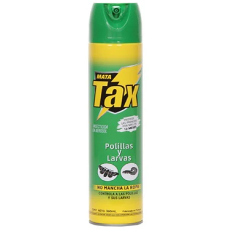 INSECTICIDA TAX MATA POLILLAS 360ML INSECTICIDA TAX MATA POLILLAS 360ML