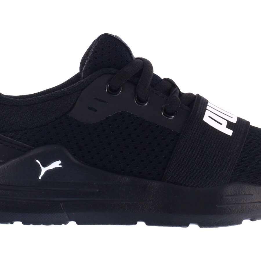 Championes Infantiles Puma Wired Run PS Jrs Negro - Blanco