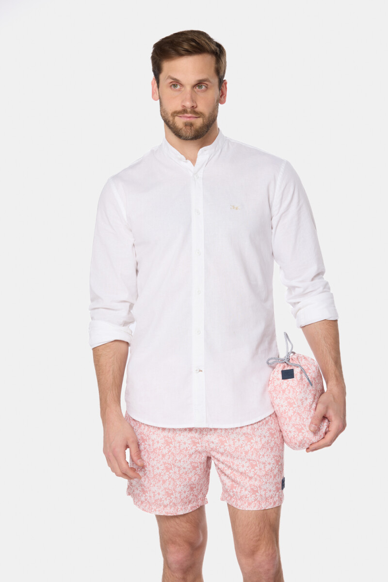 SHORT DE BAÑO ESTAMPADO - Bordo 