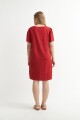 Vestido m/c escote en V ROJO