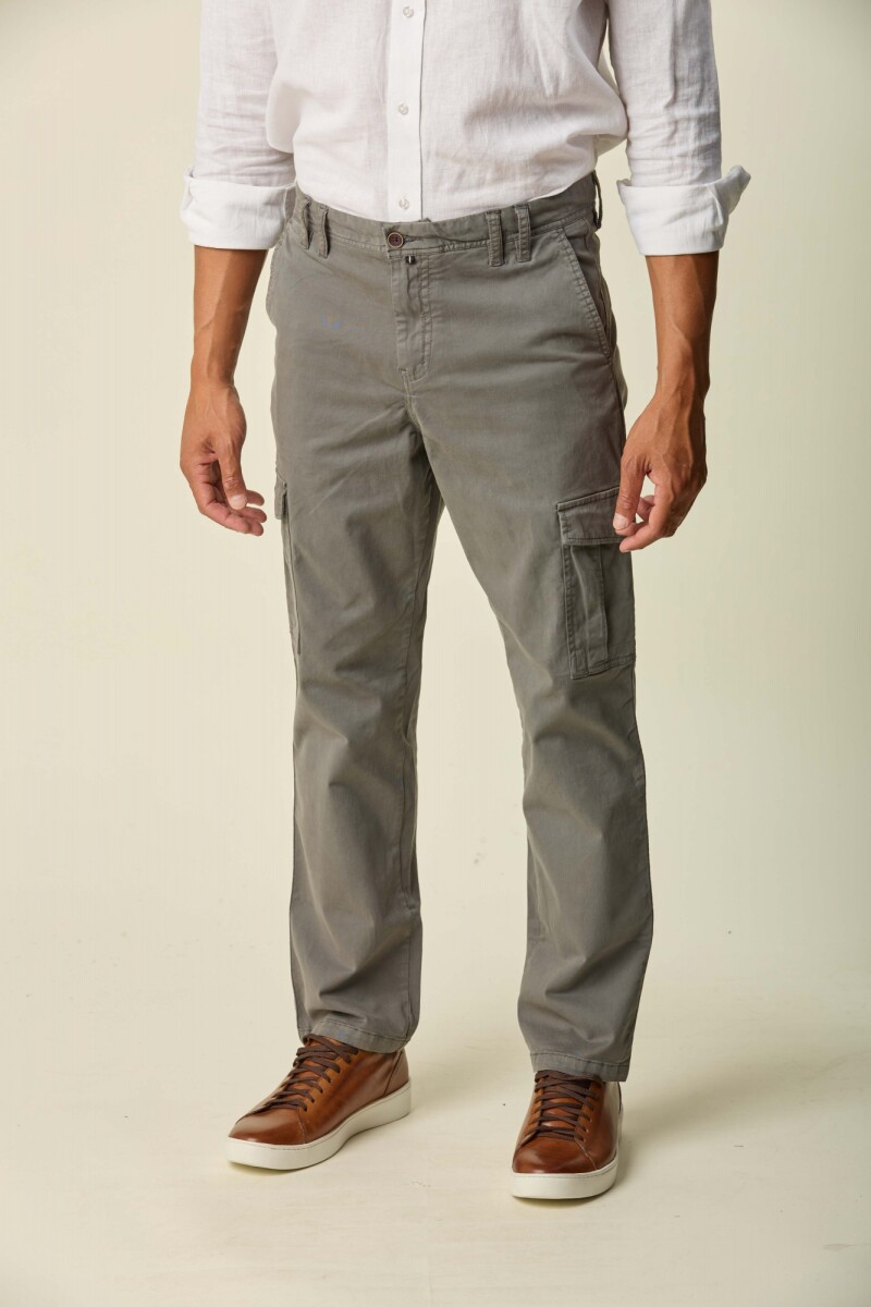 Pantalón Cargo Algodón - Gris 