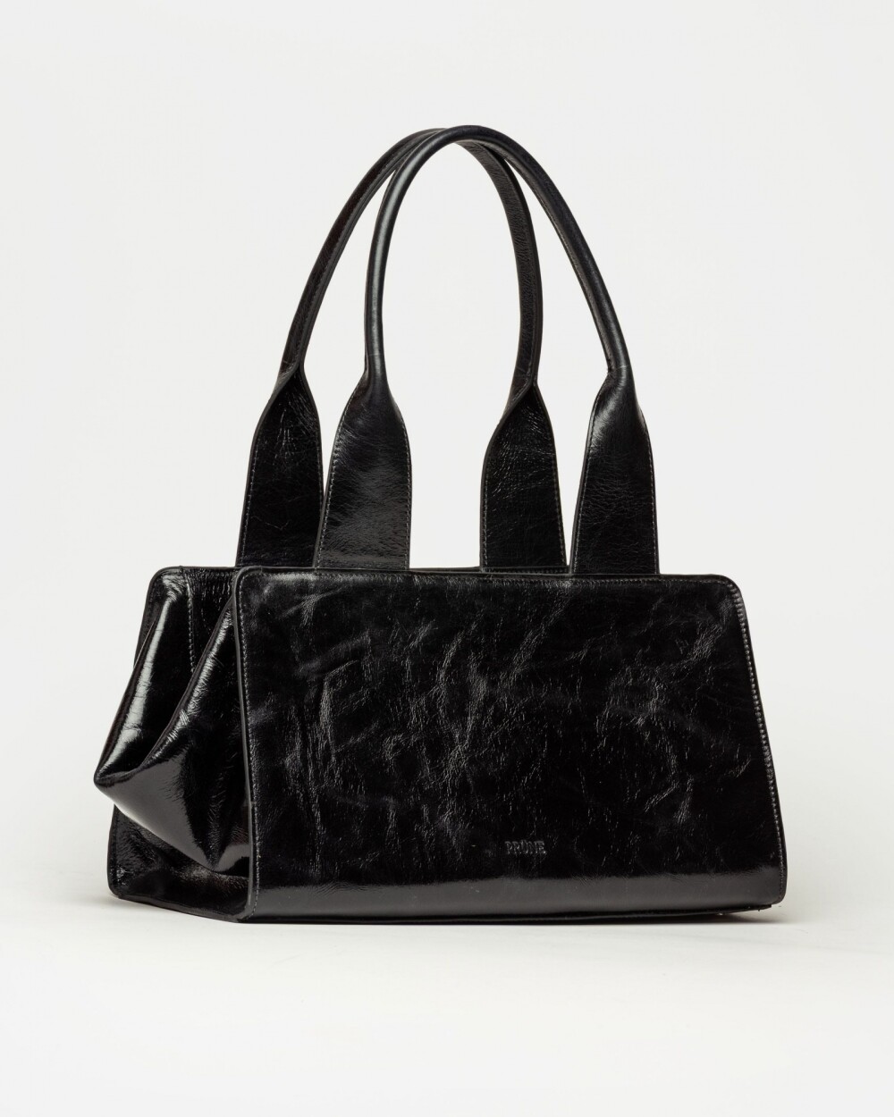 Bolso Mila en cuero arrugado Negro