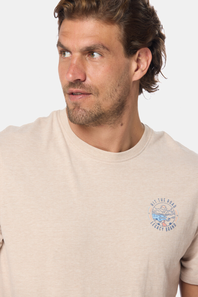 REMERA ESTAMPADA - Beige 