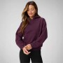 Polera Cozy Fleece Hoodie Mujer Oxblood