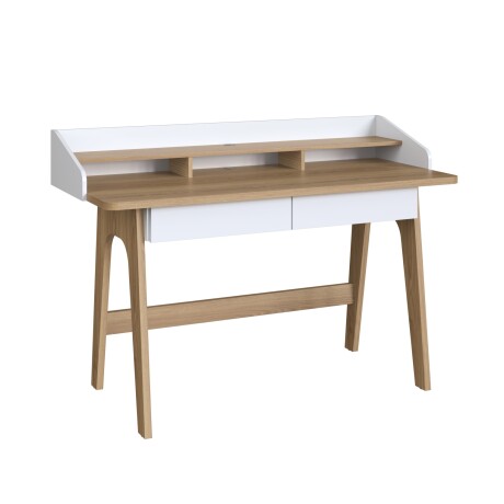 Escritorio Flexus 139 Blanco y Madera