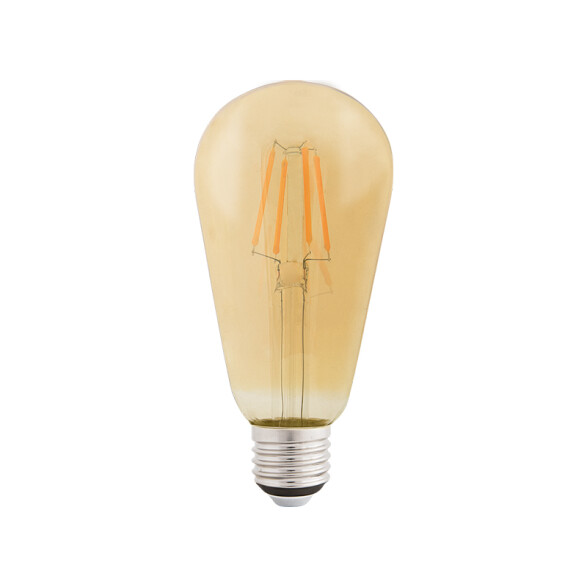 Lámpara LED ST64 velón ámbar E27 4W 280Lm cálida TE3170