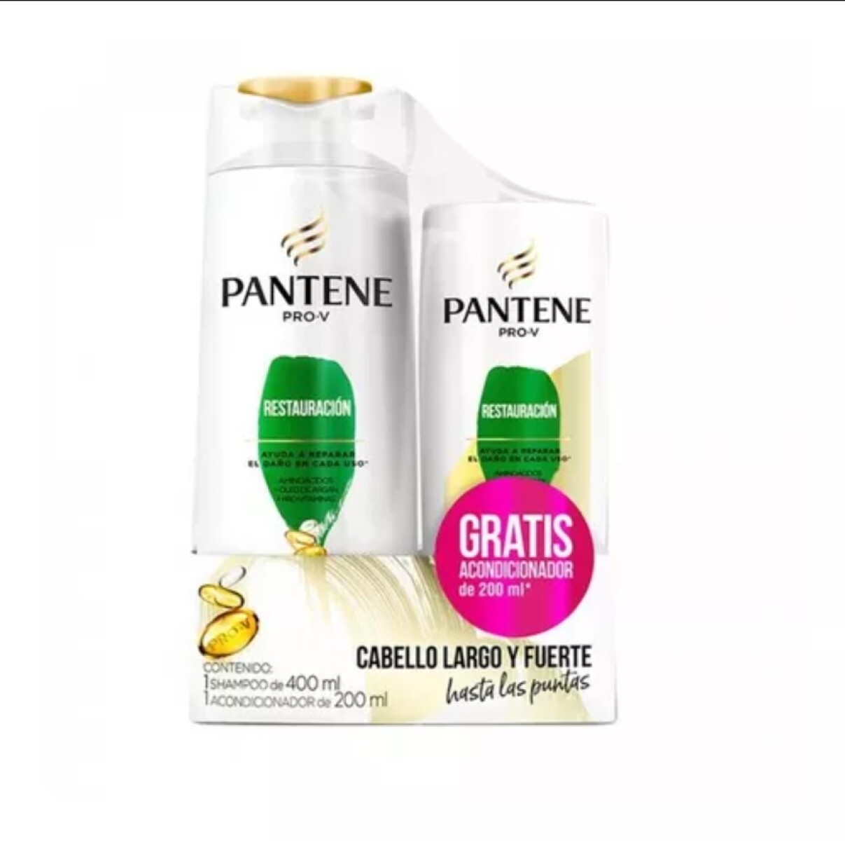 Shampoo Pantene Restauración 400 Ml + Acondicionador 200 Ml 
