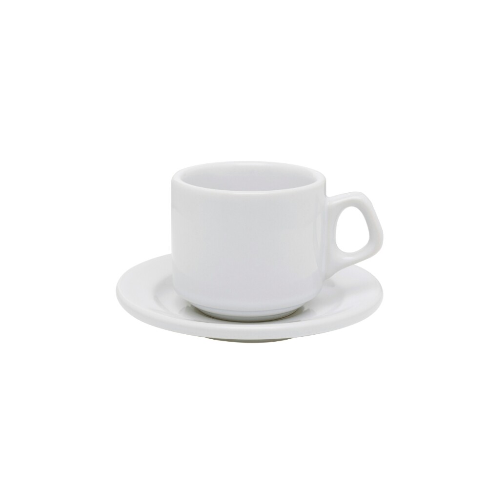 Taza te 180 cml. con plato Blanco Dec 5028 Taza te 180 cml. con plato Blanco Dec 5028