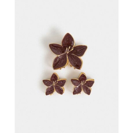 Set De Broches Combinacion Bicolor