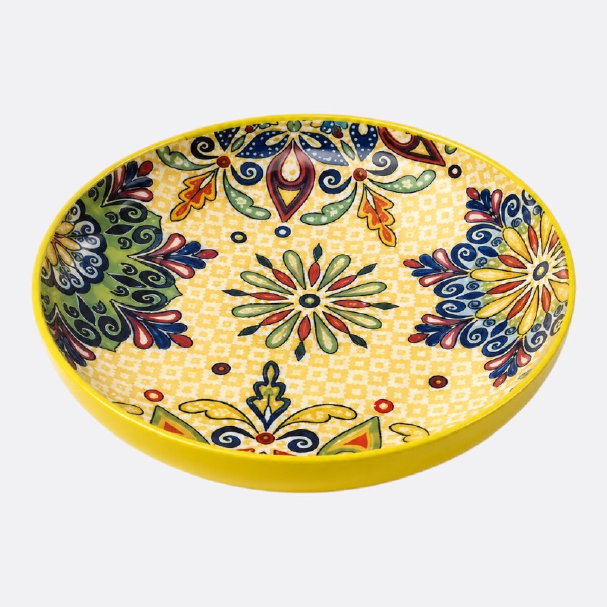 Plato Mosaico Varios Diseños - Amarillo 