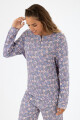 Pijama liberty flower Azul piedra