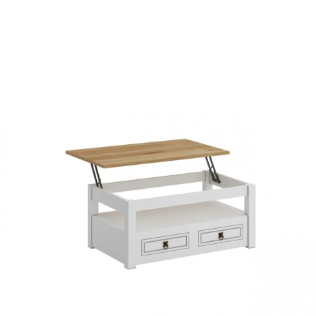 Mesa De Centro 2 Cajones Articulada Blanca Sm-gb Mesa De Centro 2 Cajones Articulada Blanca Sm-gb