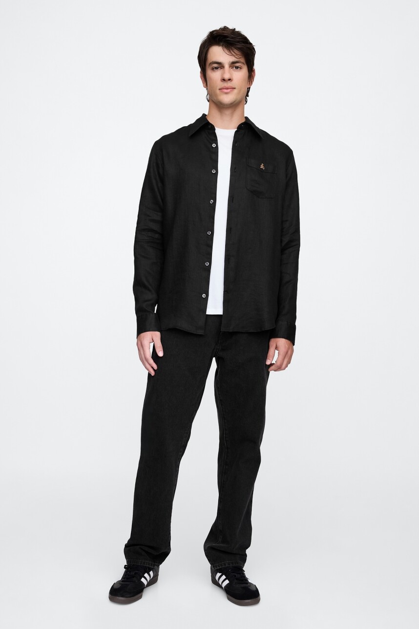 Camisa De Lino Oso Brannan Hombre Black 1