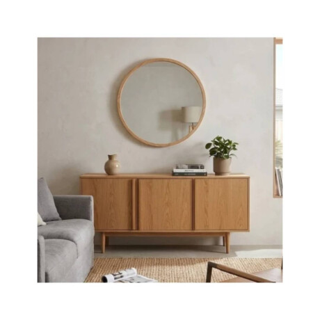 Espejo Madera D60Cm Beige