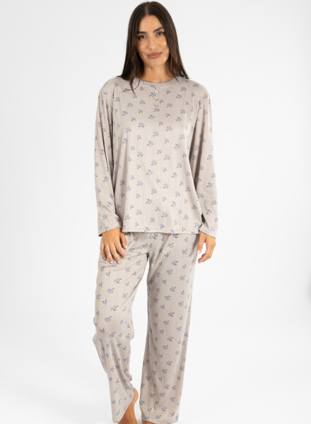 Pijama desagujado liberty Gris