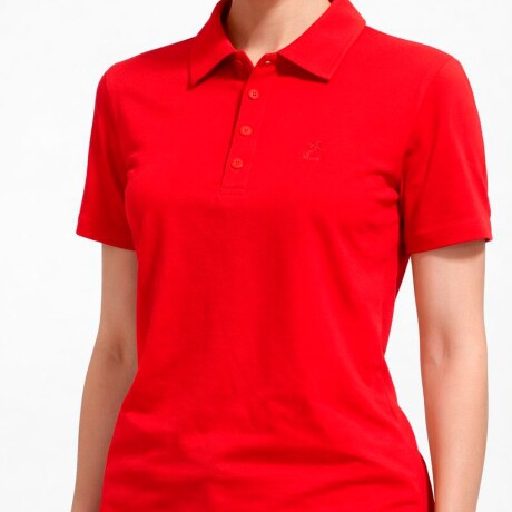 Remera tipo polo dama bagual ROJA