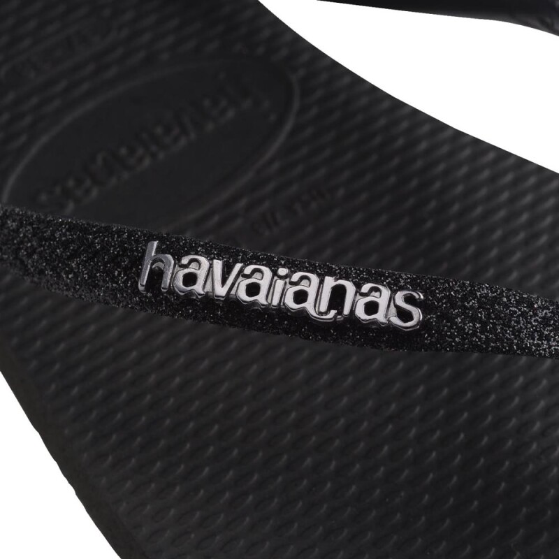 Sandalias Havaianas Slim Glitter Ii Mujer Negro/negro