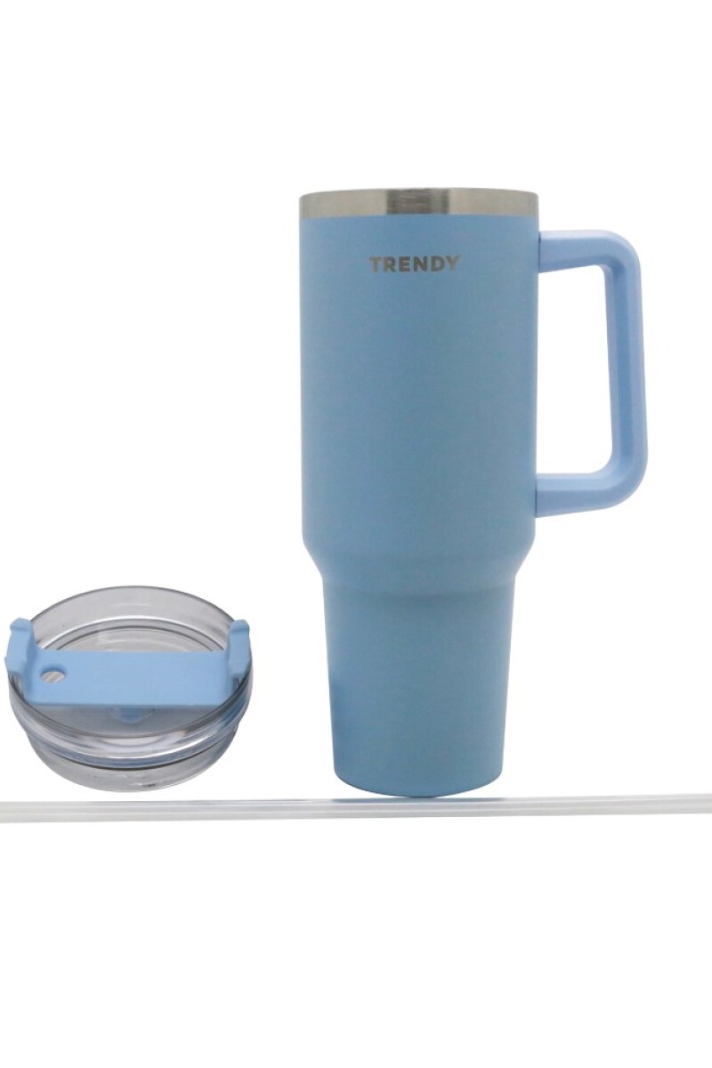 Vaso térmico doble capa acero 1200ML Celeste