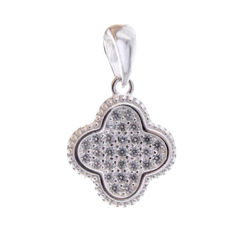 Conjunto de caranvanas y colgante de plata 925 con circonias. Conjunto de caranvanas y colgante de plata 925 con circonias.