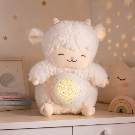 Proyector Velador de Peluche con Musica y Luz Oveja