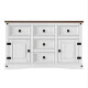 Mueble Estilo Mexicano 2 Puertas 5 Cajones Color BLANCO y CERA NATURAL Mueble Estilo Mexicano 2 Puertas 5 Cajones Color BLANCO y CERA NATURAL