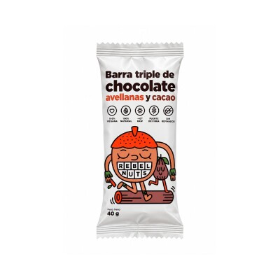 Barrita Raw chocolate con avellanas y cacao Rebel Nuts Barra Raw Choco Avell Y Cacao