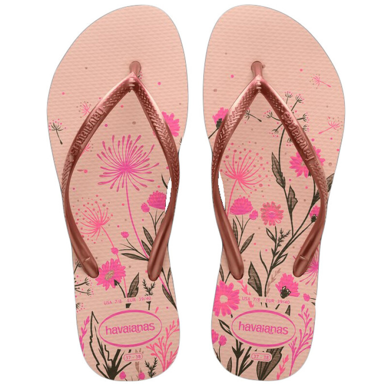Sandalia de Mujer Havaianas Slim Organic Rosa Ballet - Dorado