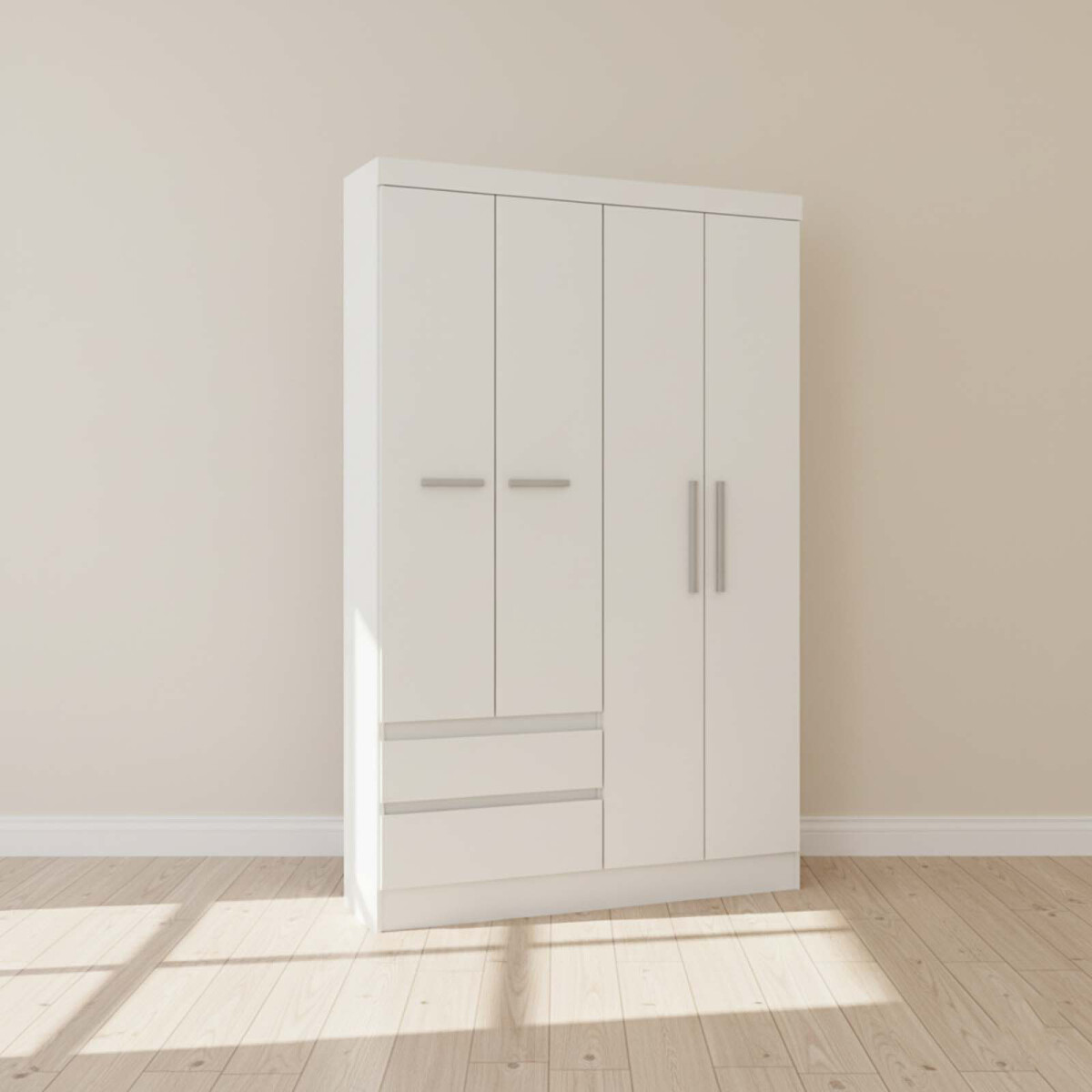 PLACARD ROPERO - 4 PUERTAS MDP BLANCO 0400R VIENA 