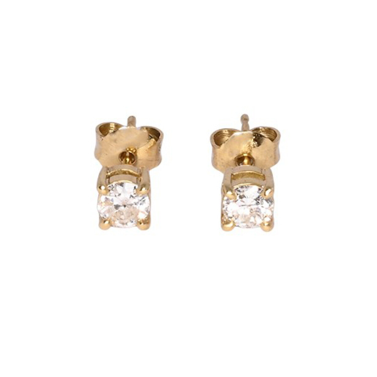 Caravanas oro 18 k con brillantes 