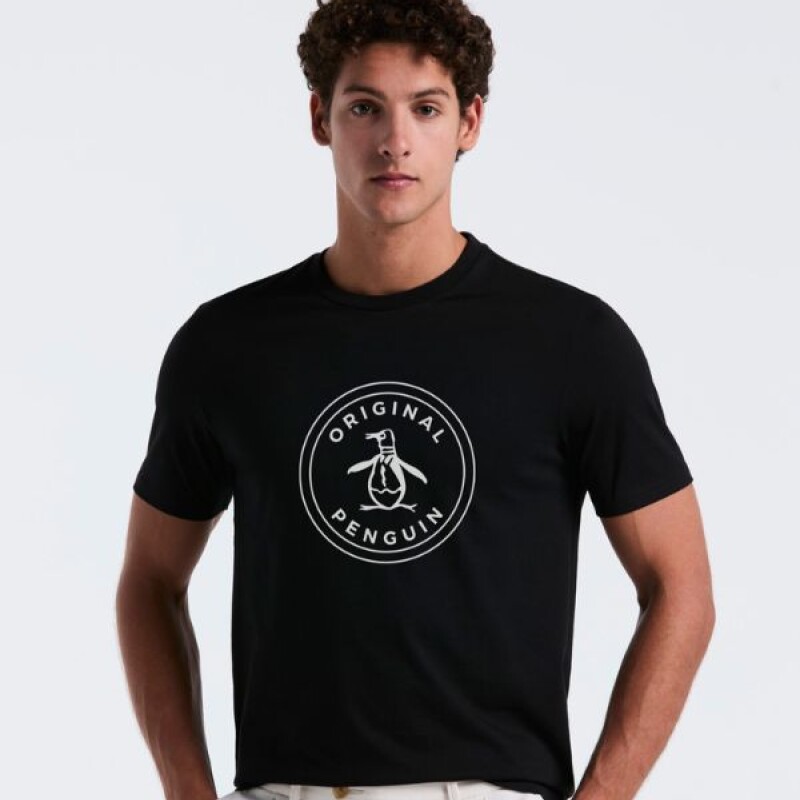 Remera Jrsy Stamp Logo Tee Penguin Negro