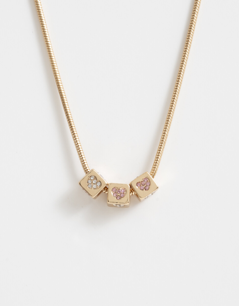 Cadena Corta Con Dijes Strass 