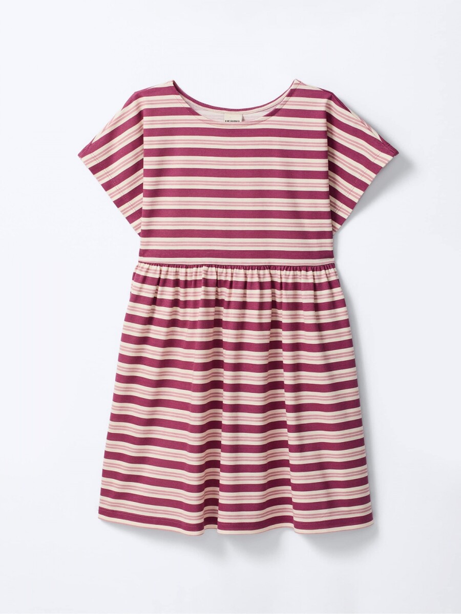 VESTIDO CORTO CON ESTAMPADO - ROSADO 