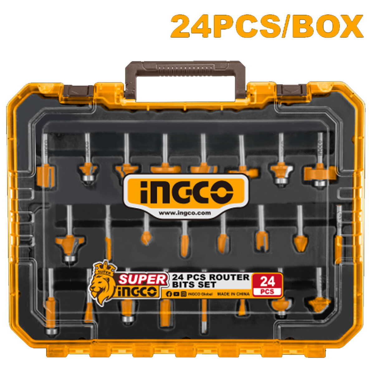SET X 24 FRESAS 6MM P ROUTER FRESADORA INGCO AKRT24062 