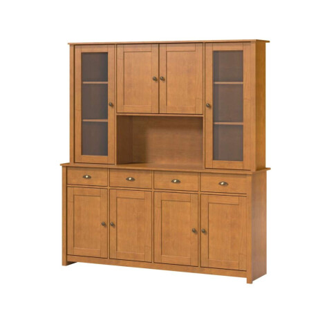 Cristalero 8 Puertas 4 Cajones Li­nea Colonial Freijo