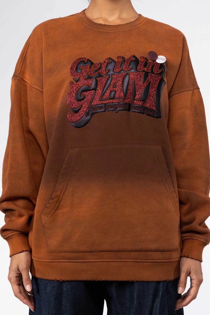 BUZO OVER BRIGHTER Marron