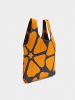 Bolsa De Punto Con Estampado Floral naranja