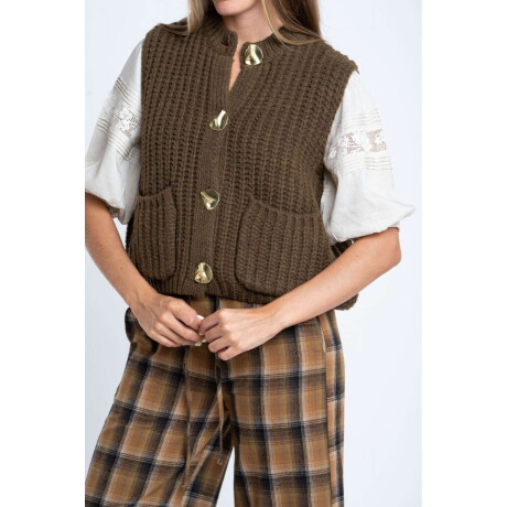 Chaleco Tejido Oliva