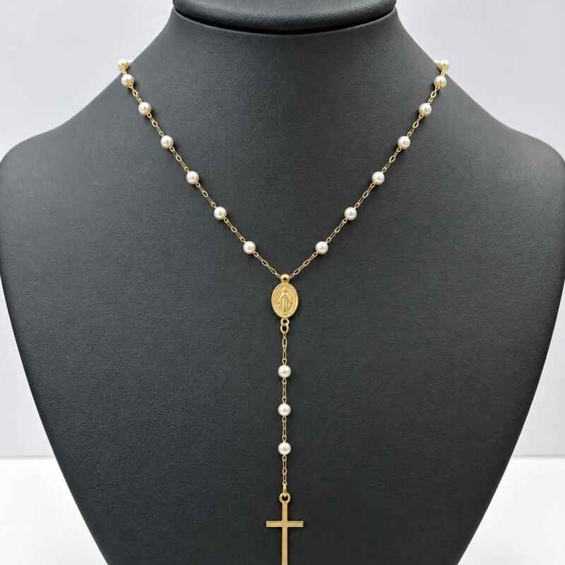 Rosario con perlas de cultivo Oro 9 Kt Rosario con perlas de cultivo Oro 9 Kt