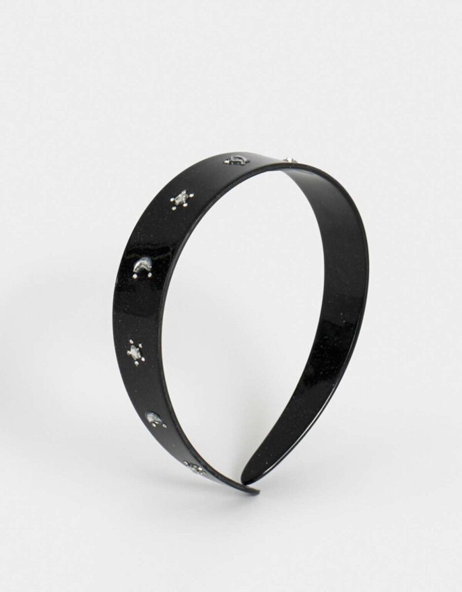 Vincha Rígida Con Glitter - Combinacion Bicolor 