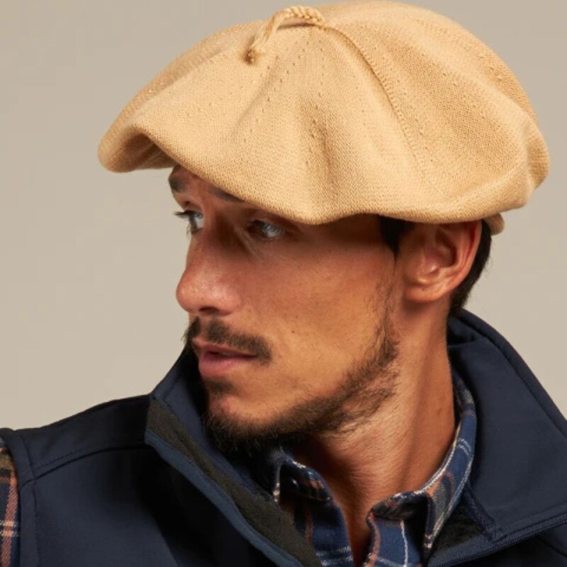 Boina Hombre Tejido Polanco Beige