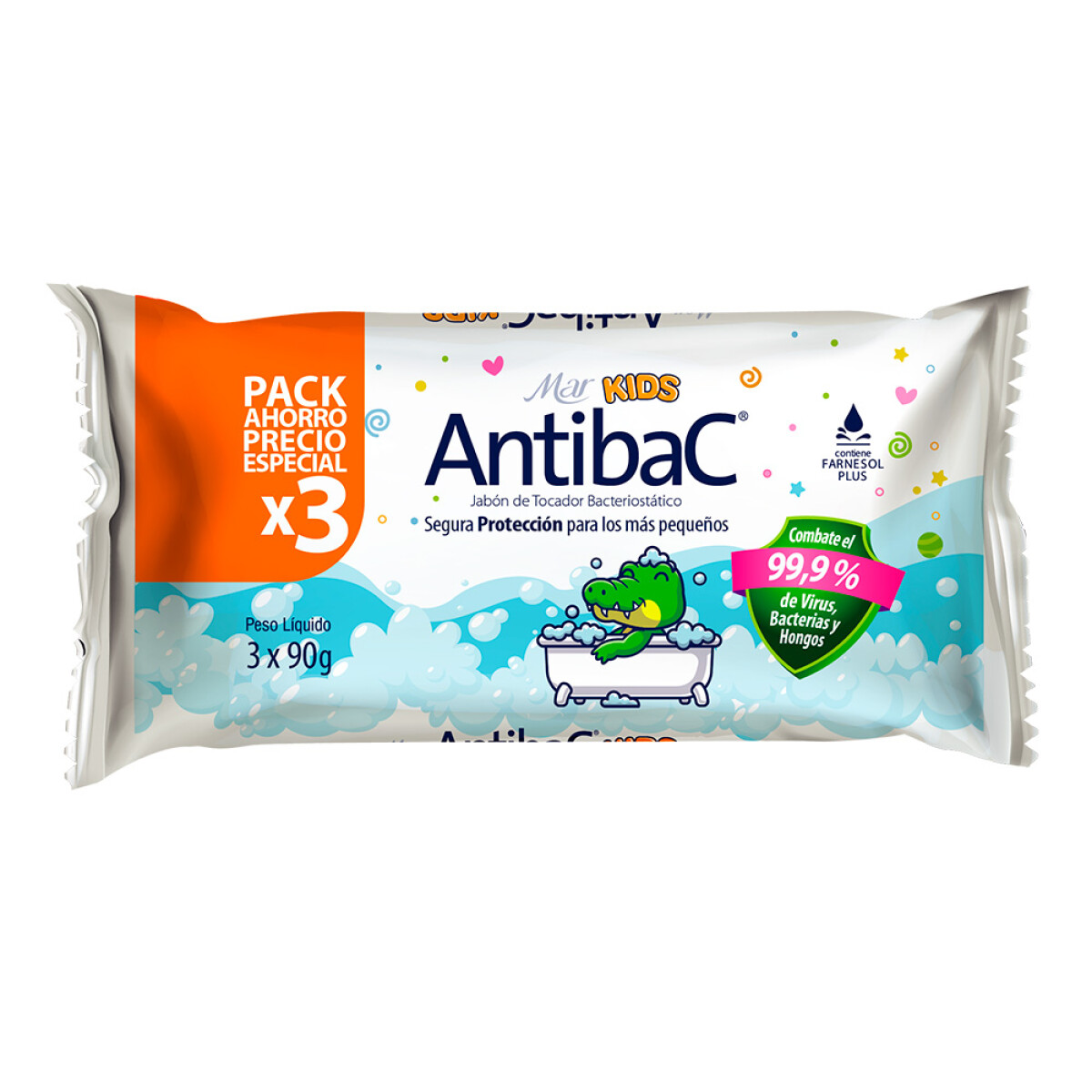 MAR ANTI BAC KIDS X 3 UNID. X 90 GR. 