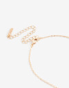 Collares Cortos Perlas Collar Metal Con Perla - Dorado